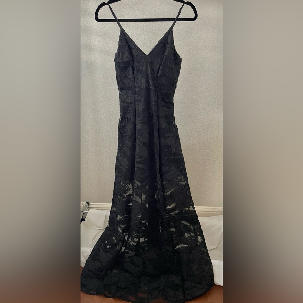 Dress the Population Black Lace Maxi Dress